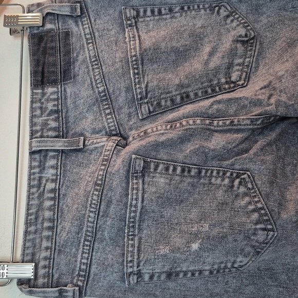 Anthropologie AMO Chloe Crop Jeans Opal Straight Leg High Waisted Acid Wash - Picture 6 of 11